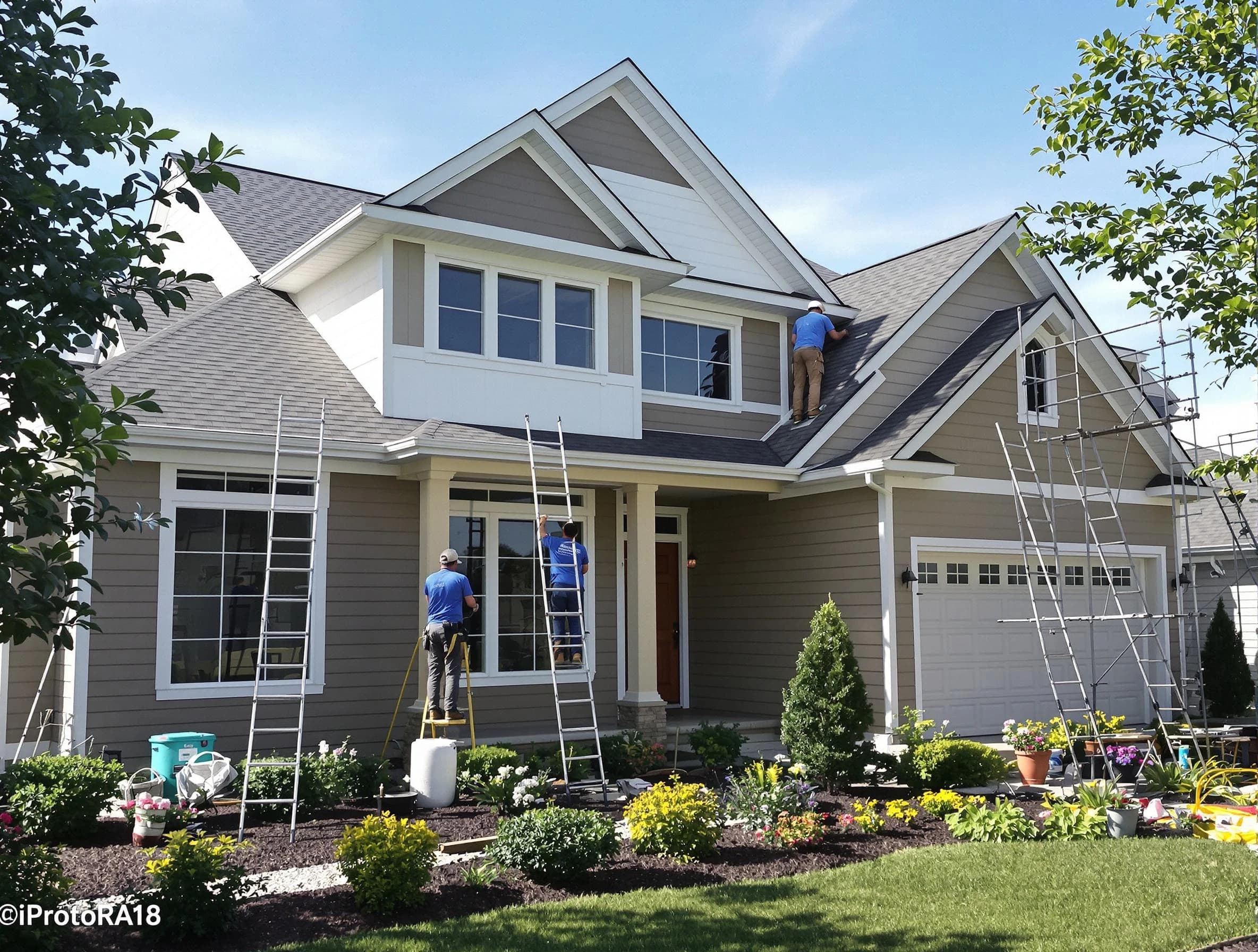 Detailed exterior painting by Gilbert House Painters in Gilbert