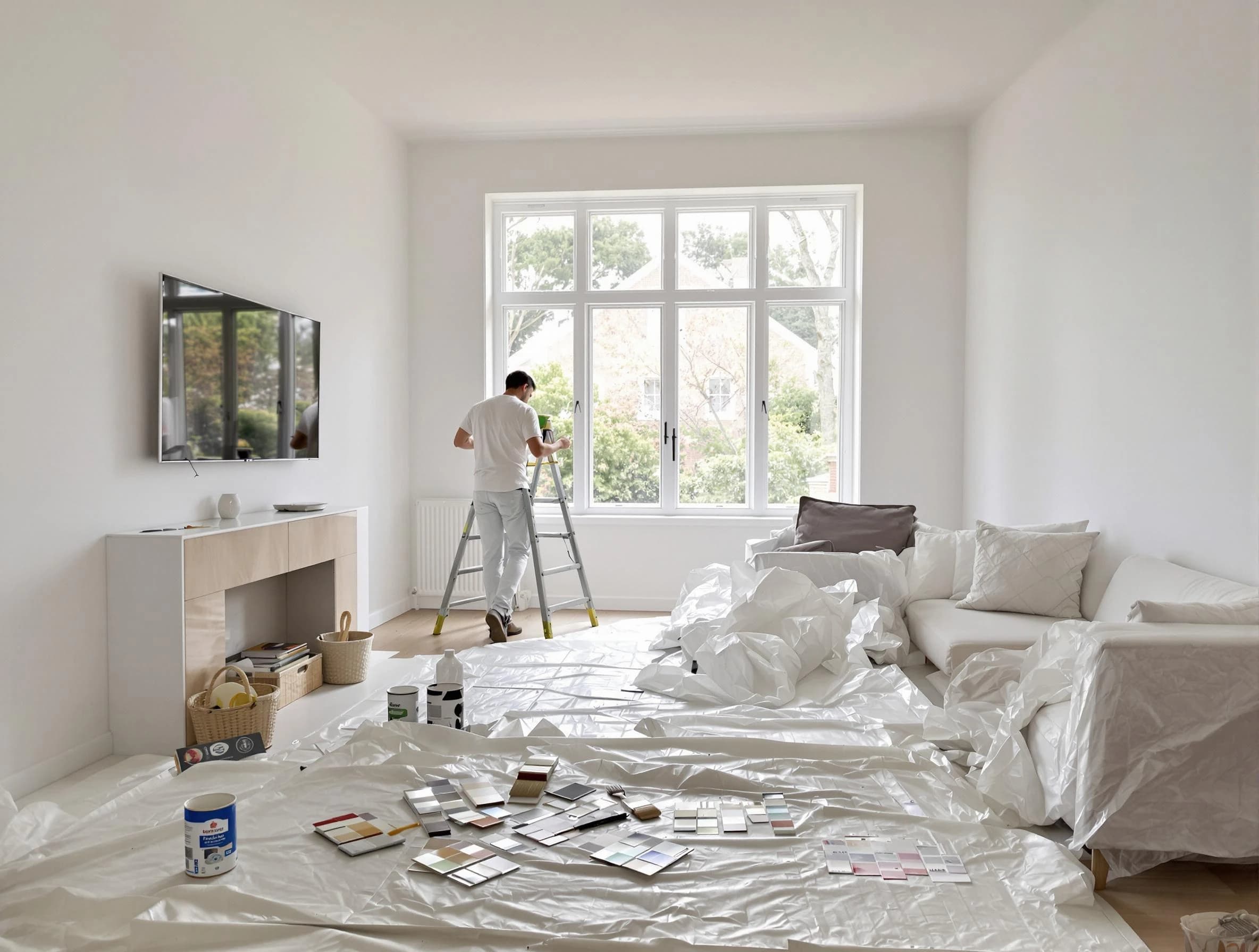Gilbert House Painters professional applying interior paint in Gilbert, AZ